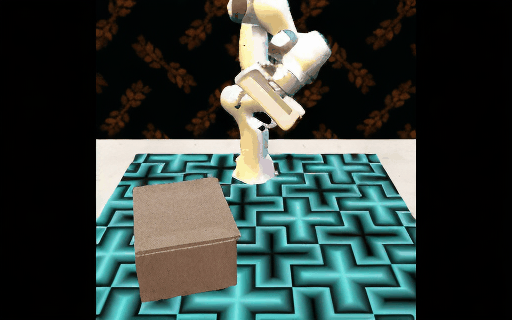 Generated simulation rollout for opening a box